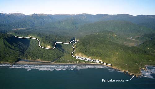 Punakaiki limestone beds 