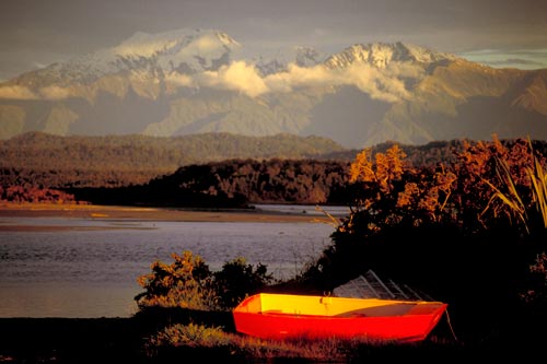 View across Ōkārito Lagoon