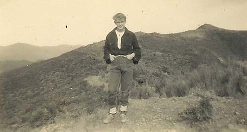 Man standing on a hillside