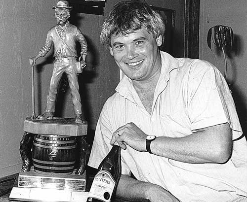Ernie Hunter and prize-winning sauvignon blanc