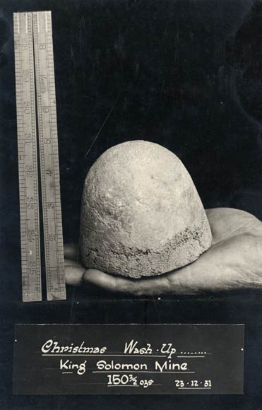 King Solomon mine nugget, 1931