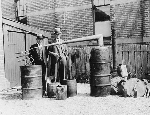 Illicit whisky still 