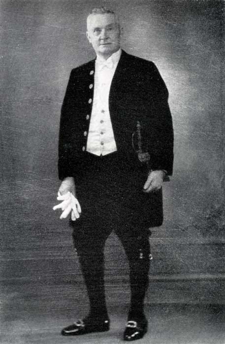 David Jones in white tie.
