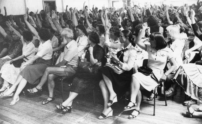 Voting to strike