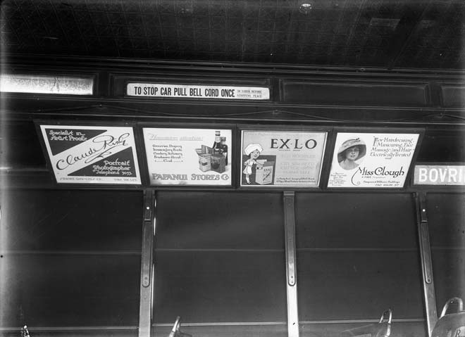 Tram advertisements
