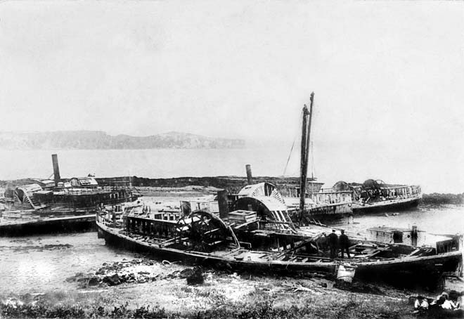 Steam ferry graveyard
