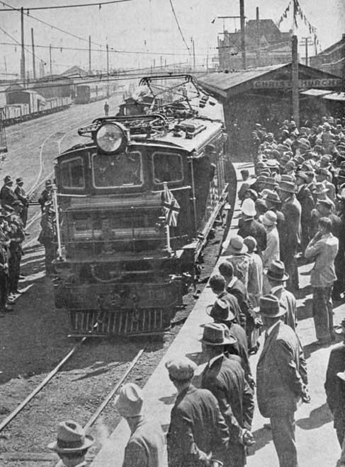 First suburban electric train