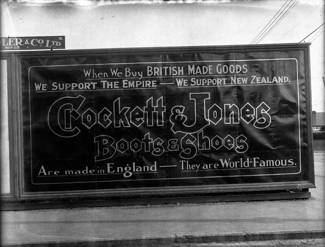 Advertising British-made shoes