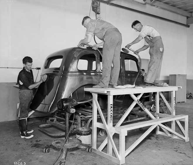 General Motors assembly plant, 1936