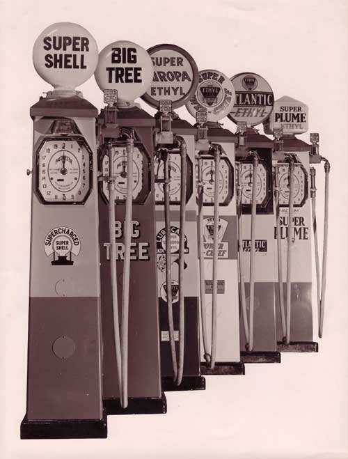 Old petrol pumps