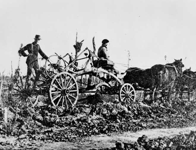 Horse-drawn grader