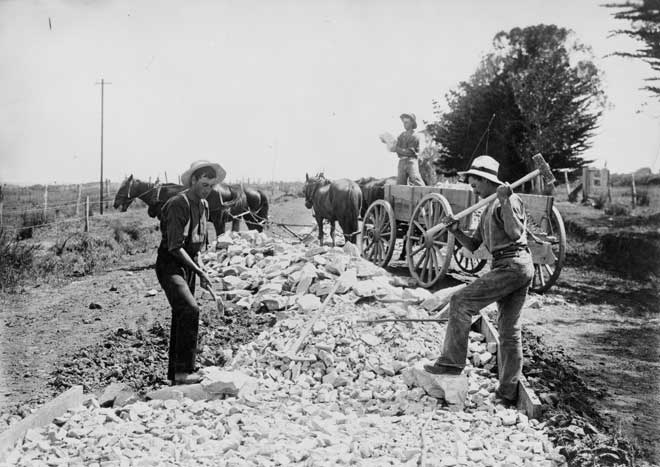 Breaking rocks