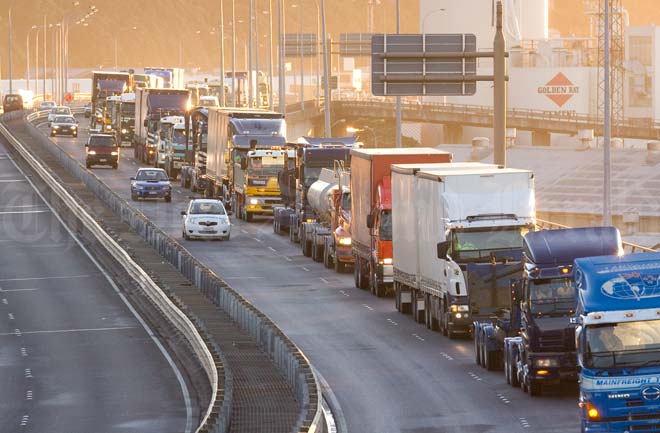 Truck protest