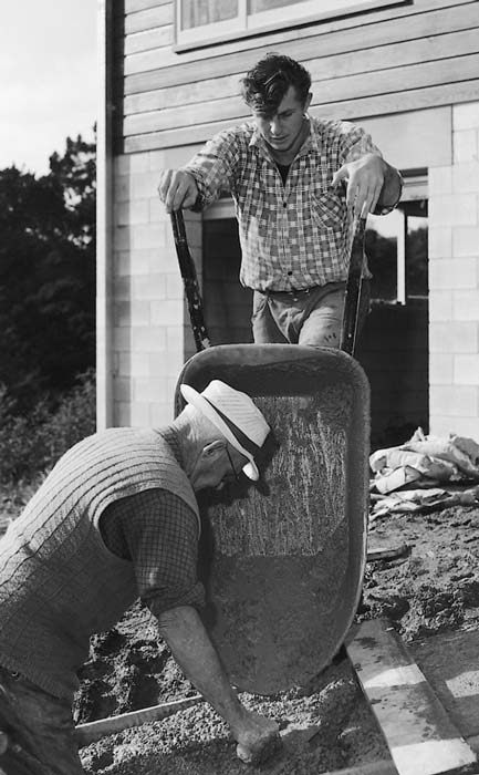 Pouring concrete