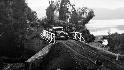 Opening Red Jacks Creek bridge, around 1927