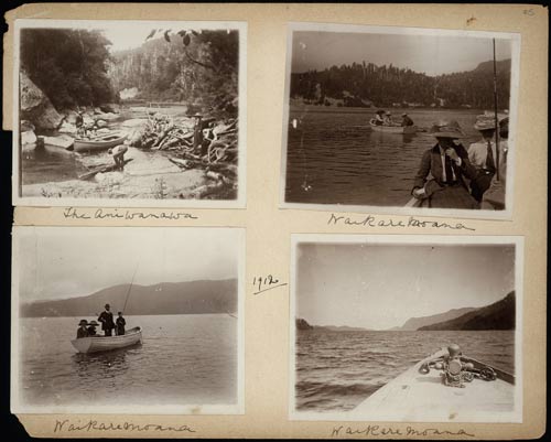 Tourists at Lake Waikaremoana, 1912
