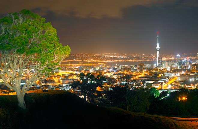 Auckland at night