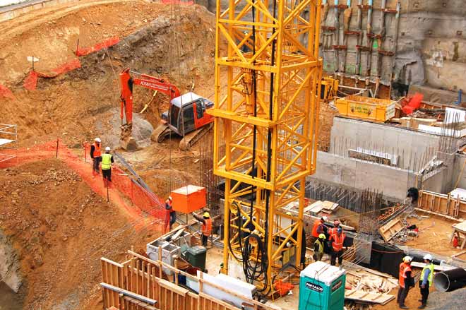 Modern building site
