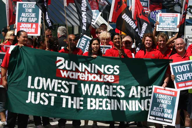 Bunnings Warehouse pay dispute