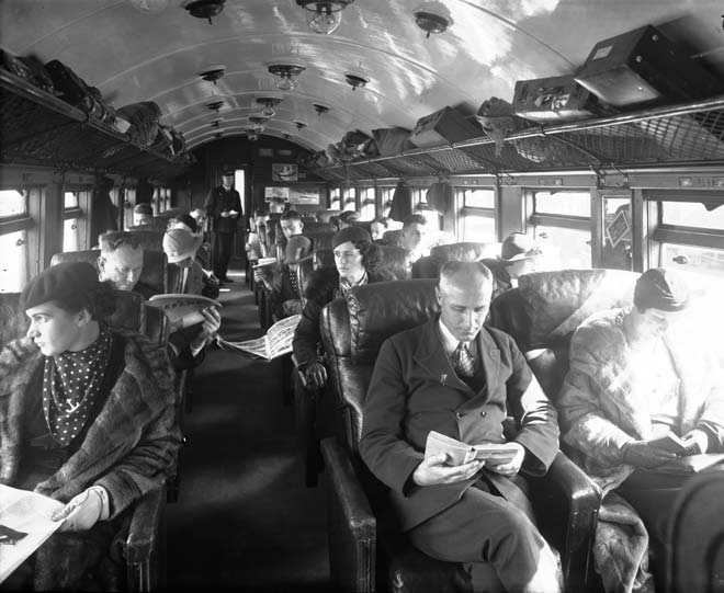 Travelling by steam train