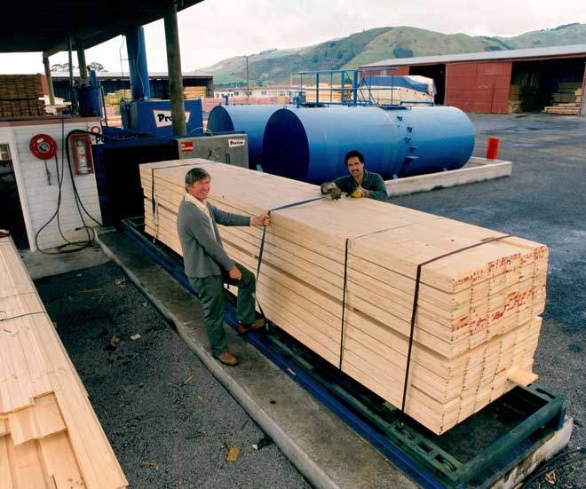 Tanalising timber