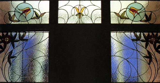 Art nouveau stained glass