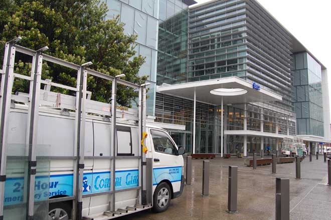 Glass building