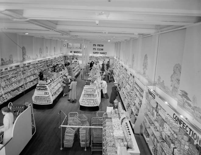 Wardells supermarket, 1956