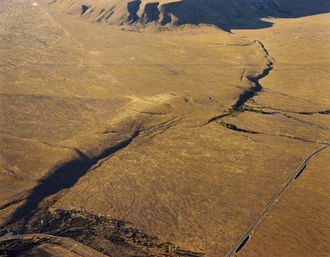 Ostler Fault: complex fault scarp 