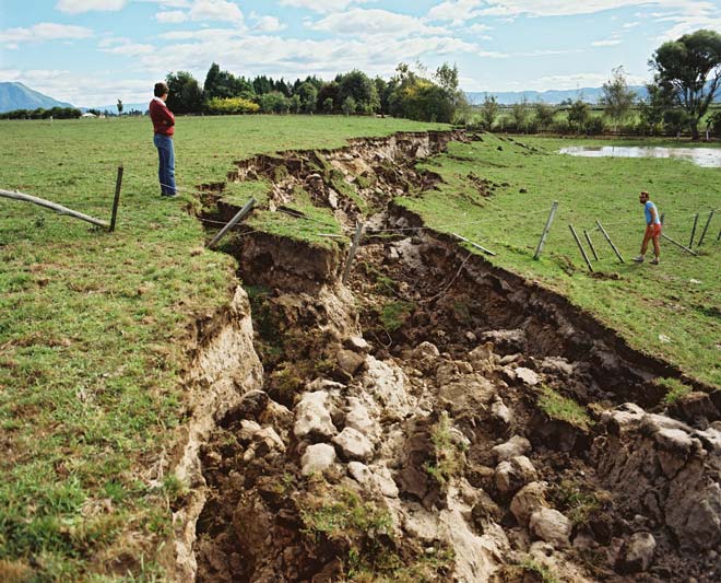 Fault rupture, 1987 Edgecumbe earthquake