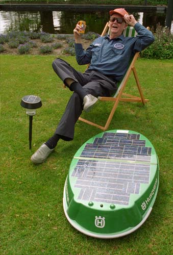 Solar-powered lawnmower