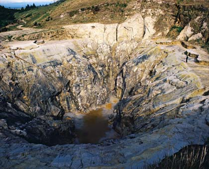 Crater left by the ‘rogue bore’