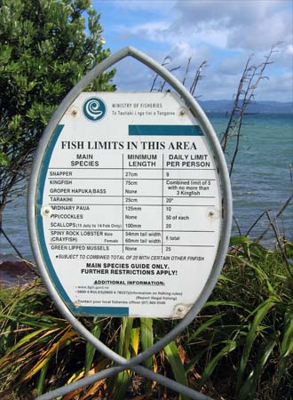 Fish and shellfish limits