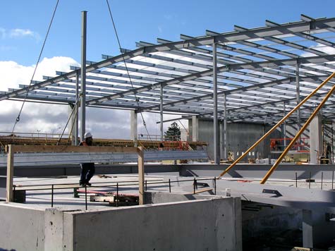 Galvanised steel beams
