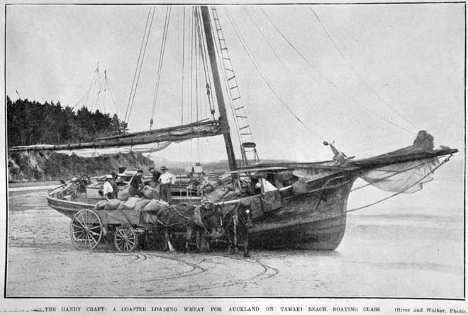 A cutter loading wheat