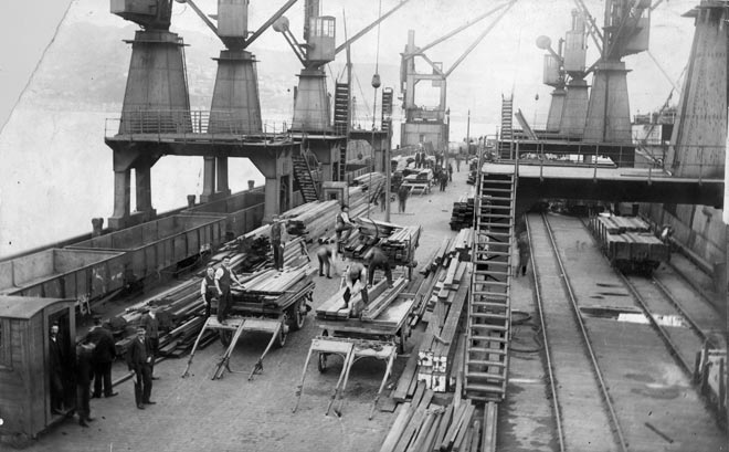 Cranes on Wellington wharves