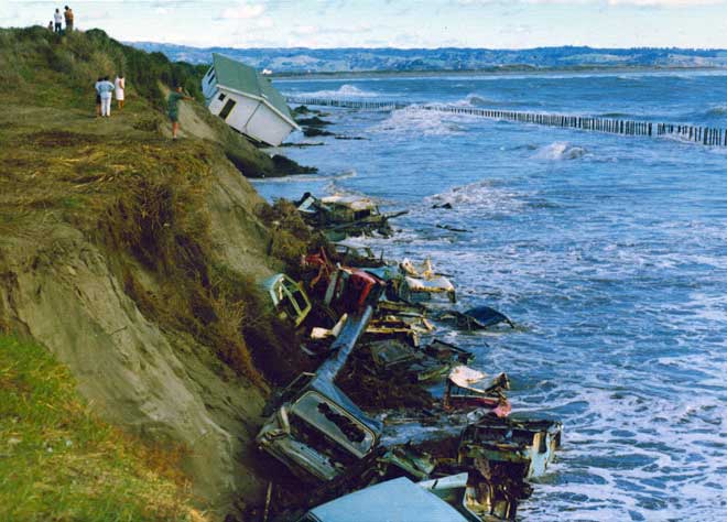 Eroding cliffs