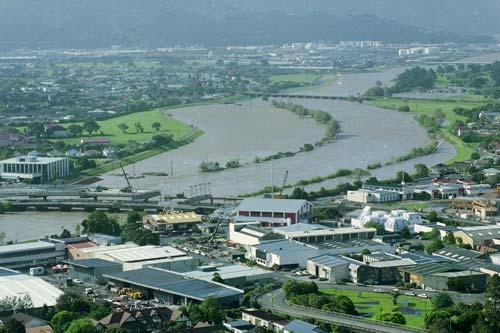 Hutt River in flood, 1988 