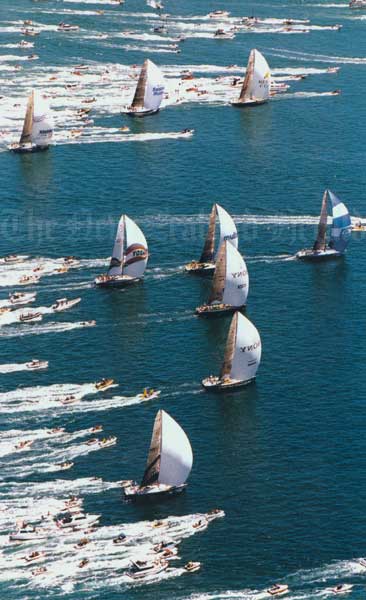 Whitbread fleet leaves Auckland, 1998
