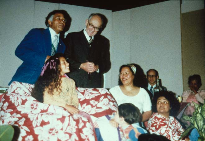 A young Niuean at his hair-cutting ceremony