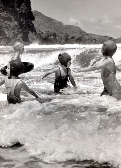 Playing in the surf