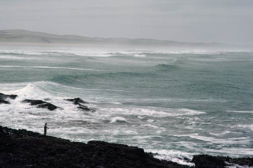 Fishing from the rocks