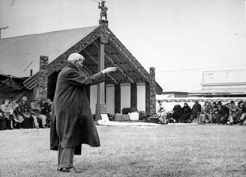 Āpirana Ngata gives a speech