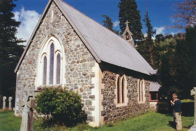 Greywacke church, Peel Forest