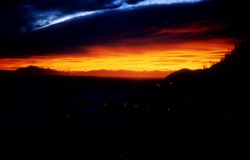 Red sky at night