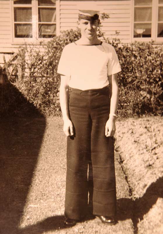 Young man in sailor uniform