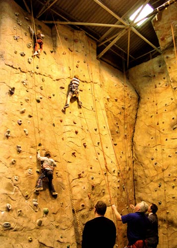 Indoor rock climbing