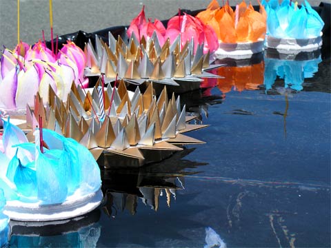 Floating candles, Loy Krathong Festival