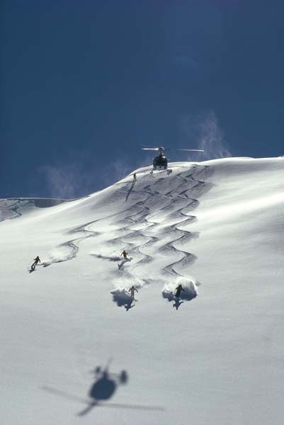 Heli-skiing