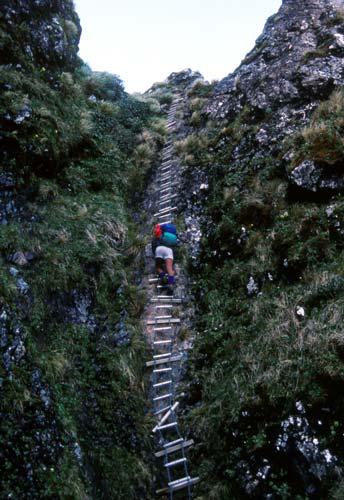 Scary climb